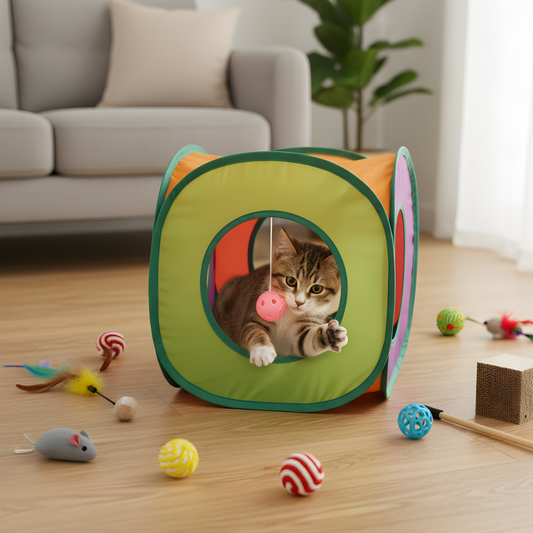 PlayHaven │ Cat Tunnel and Toy Activity Set