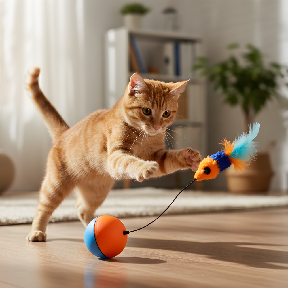 PounceOrbit │ Smart Rolling Cat Teaser Ball