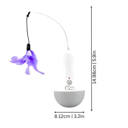 PounceWhirl │ Automatic Interactive Feather Toy for Active Indoor Cats