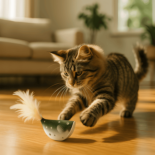 PurrFluff │ Feather Bell Catnip Teaser Toy for Kittens