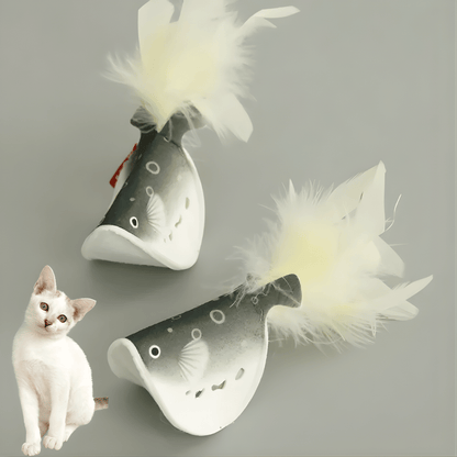 PurrFluff │ Feather Bell Catnip Teaser Toy for Kittens