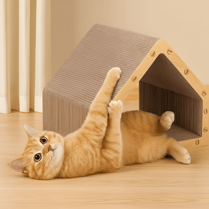 PurrHaven │ Cozy Cat Scratching House & Hideaway
