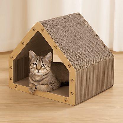 PurrHaven │ Cozy Cat Scratching House & Hideaway