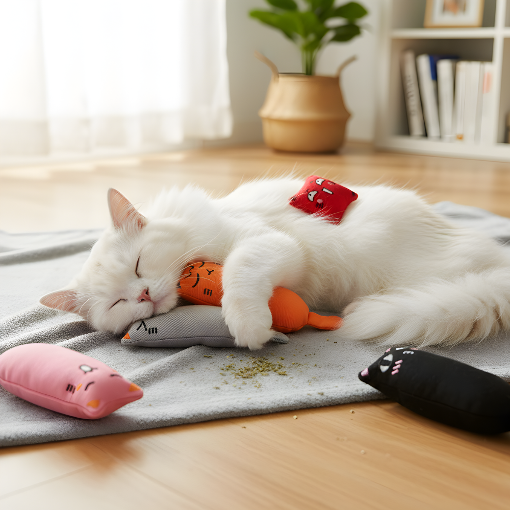 PurrKick │ Catnip Filled Plush Cat Toy Set
