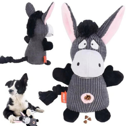 SqueakPelt │Tough Squeaky Plush Dog Toy