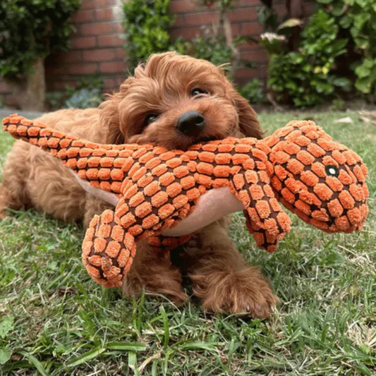 DinoClad │ Indestructible Plush Dino Dog Toy