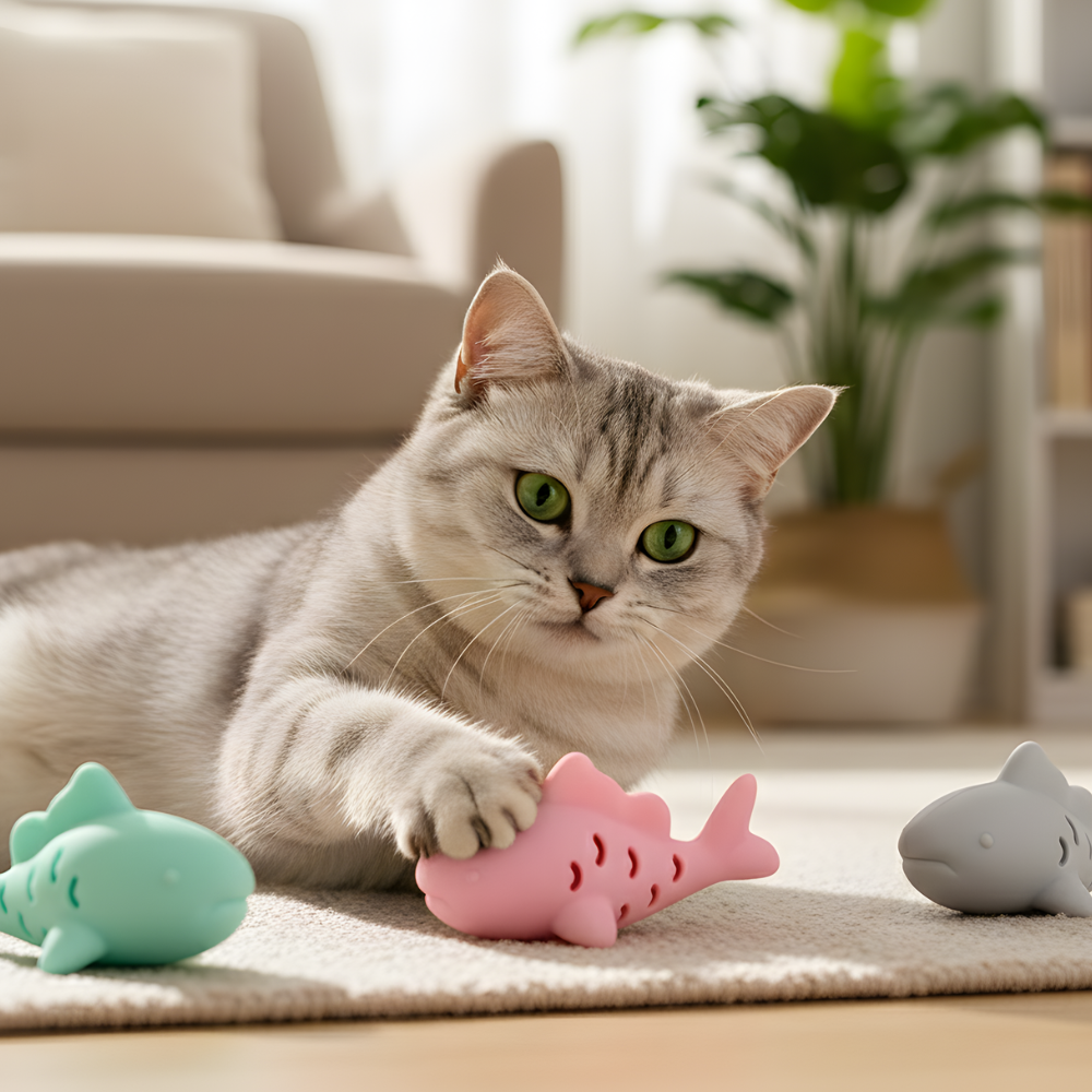 PurrPuzzle │ Fish Interactive Cat Treat Dispenser