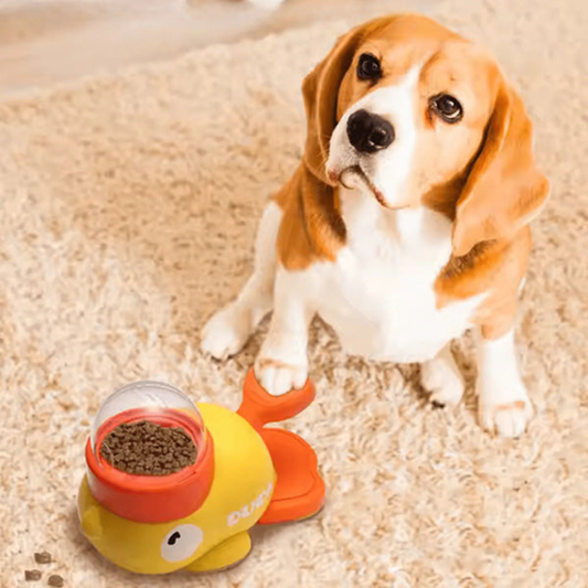 QuackBite │ Duck Shaped Dog Slow Feeder Puzzle Treat Dispenser