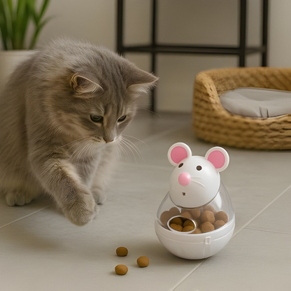 RollNibble │ Rolling Cat Treat Feeder Bowl