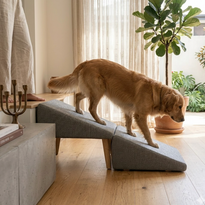 Split Ottoman Dog Ramp, 2-1 Sofa and Ottoman for Couch Bed Car & Cats