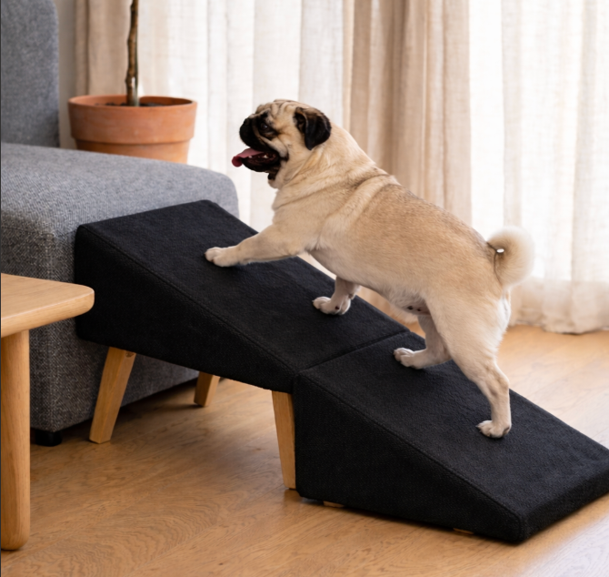 Split Ottoman Dog Ramp, 2-1 Sofa and Ottoman for Couch Bed Car & Cats