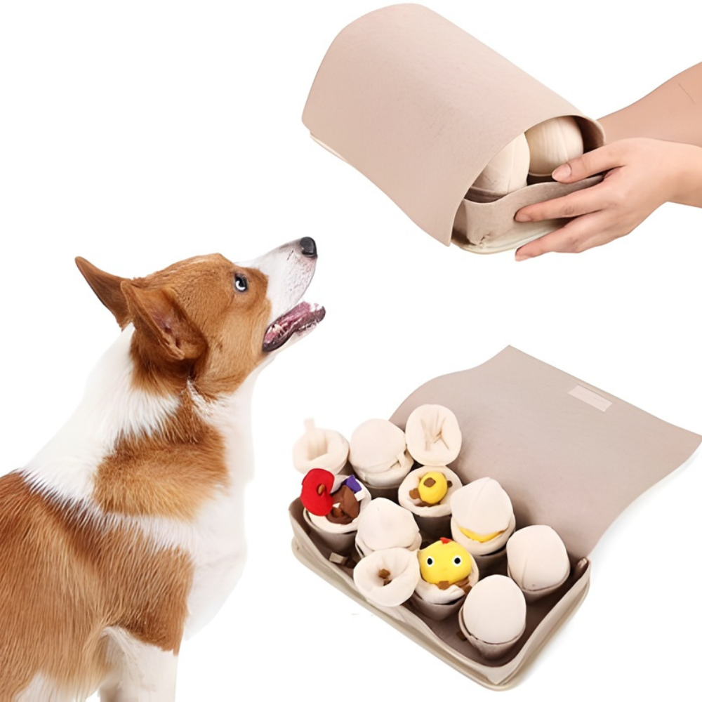 SniffNest │ Interactive Treat Hiding Egg Puzzle Toy for Dogs