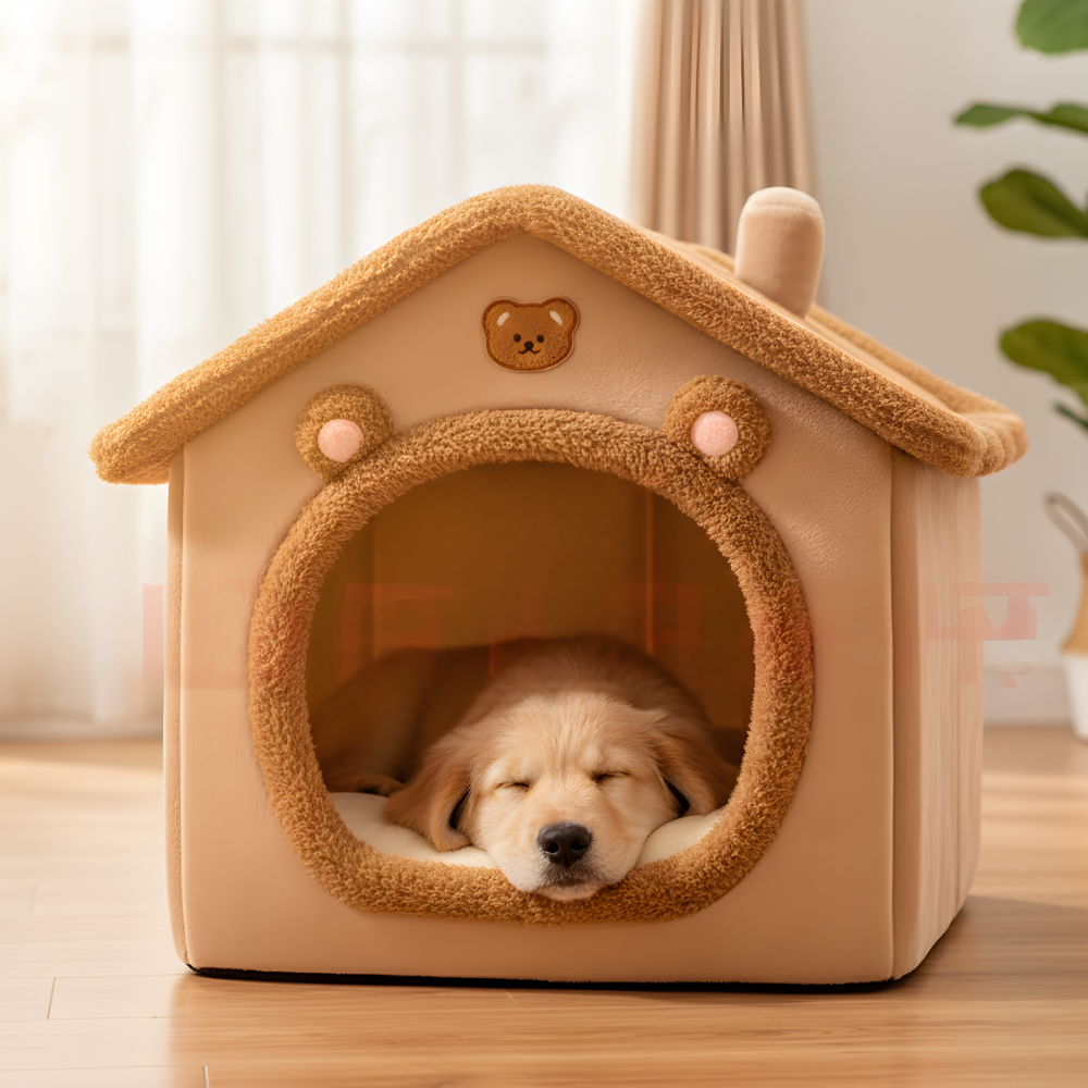 SnugNest │ Plush Pet Hideaway for Cozy Rest