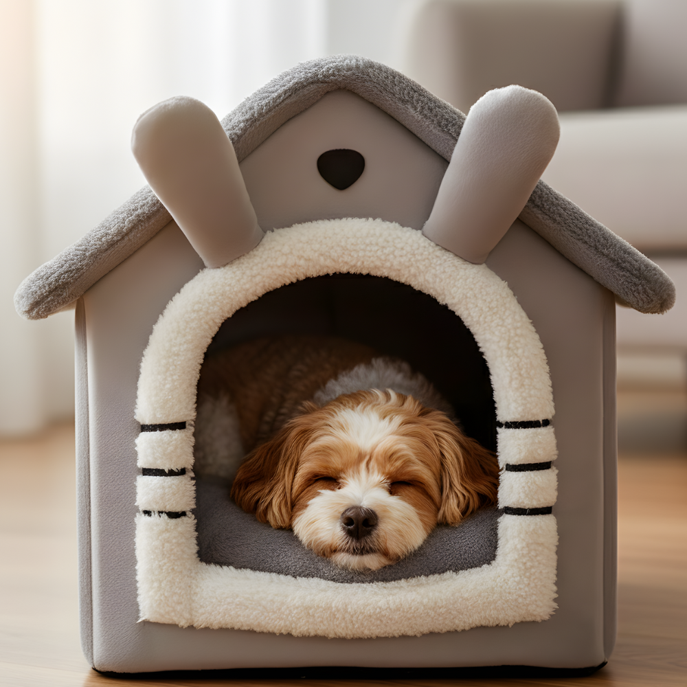 SnugNest │ Plush Pet Hideaway for Cozy Rest