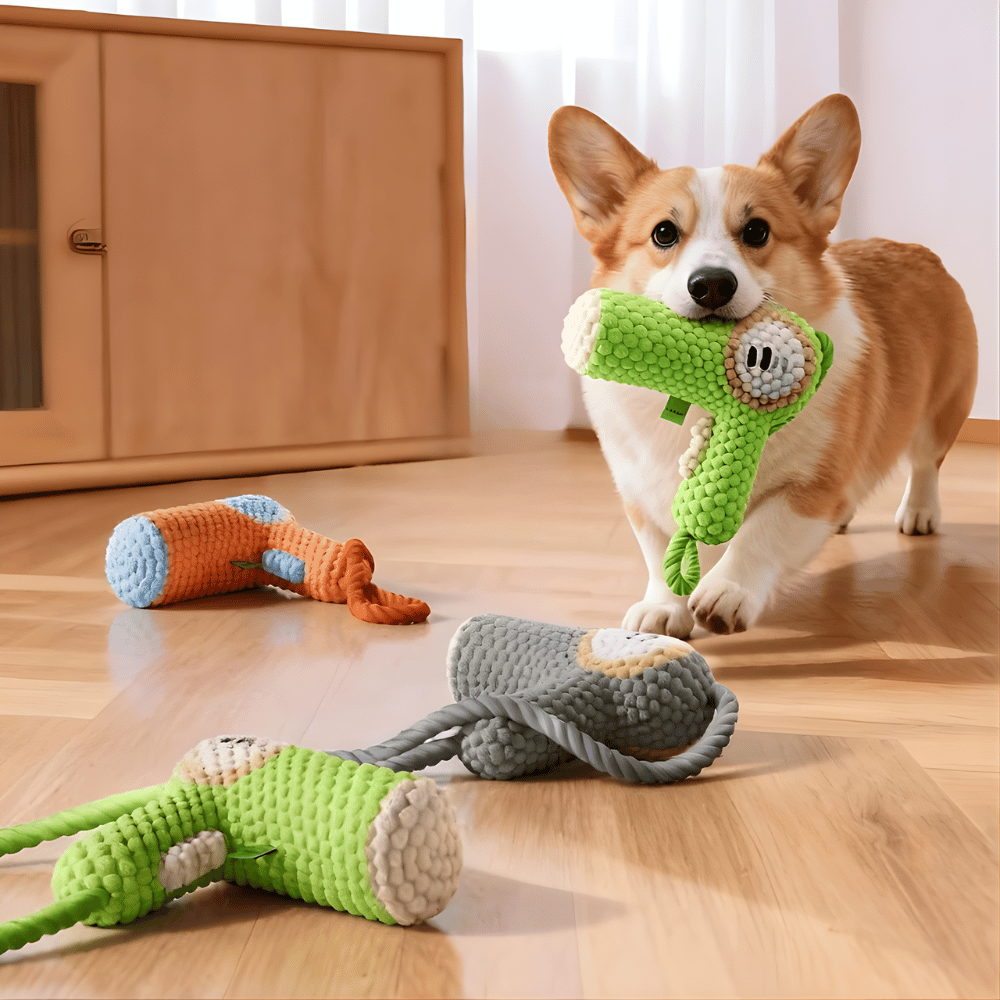 SnuggleChew │ Soft Squeaky Dental Comfort Dog Toy