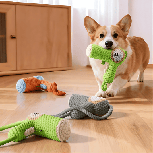 SnuggleChew │ Soft Squeaky Dental Comfort Dog Toy