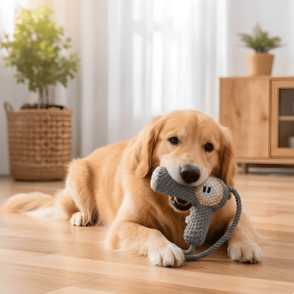 SnuggleChew │ Soft Squeaky Dental Comfort Dog Toy