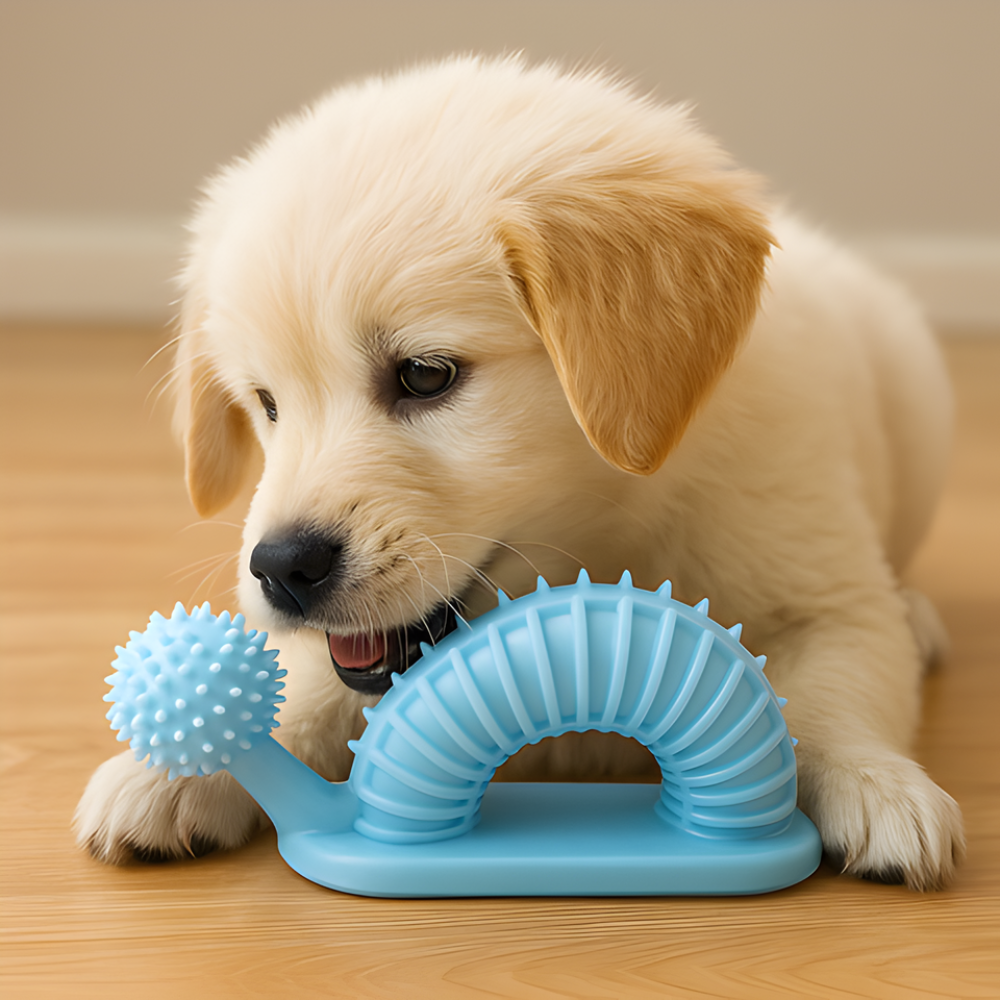 SnuggleSpiral │ Snail Shaped Dental Chew Treat Dispenser Toy