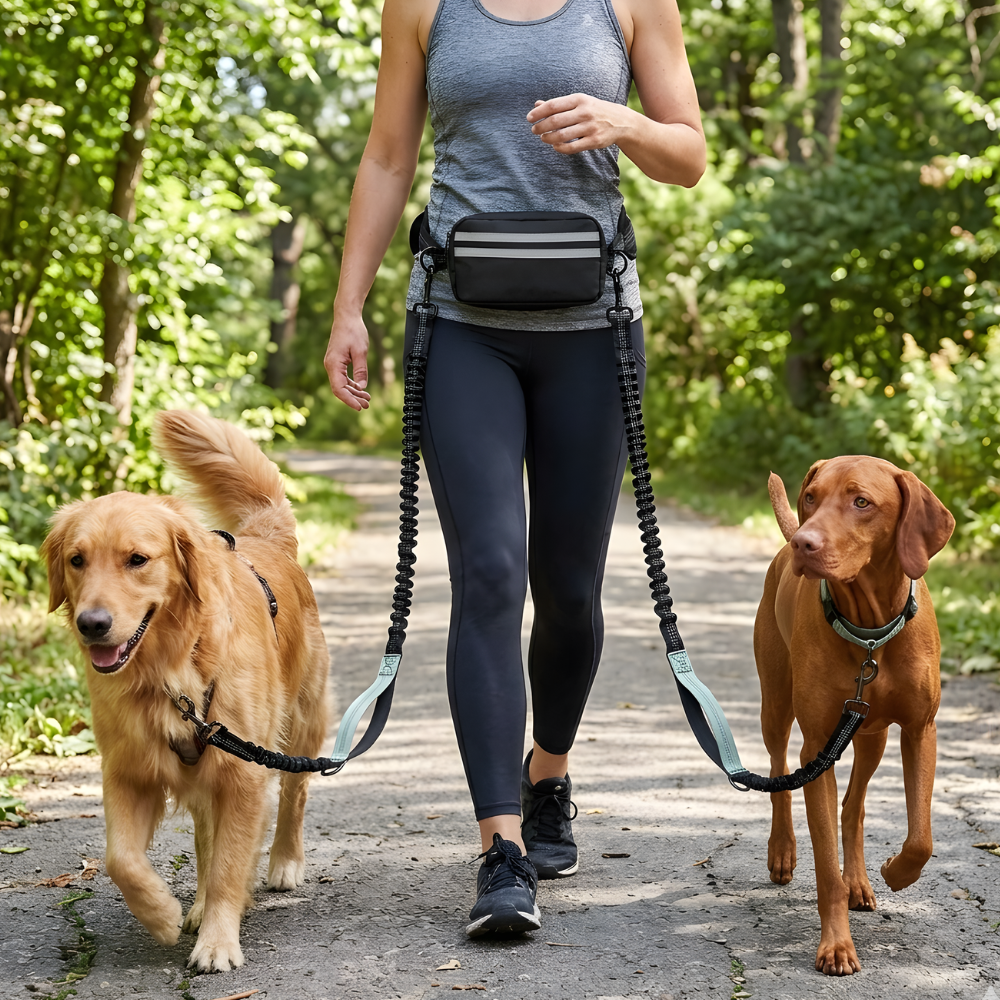 StrideLink │ Hands Free Bungee Dog Leash