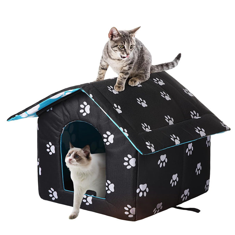 ThermaPaw │ Cat House with Self Warming Pad