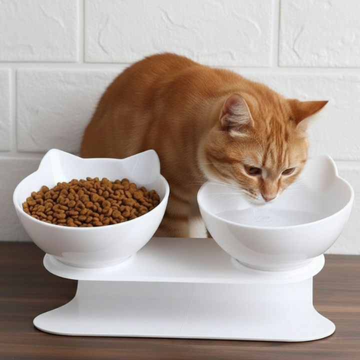TiltFeed │ Raised Cat Feeding Bowl