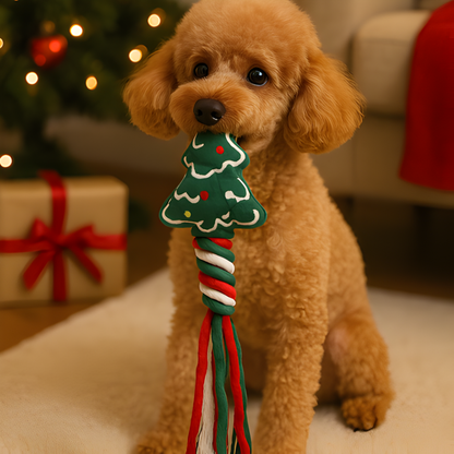 TinselTug │ Holiday Chew & Tug Toys for Dogs ( 6 Pack )