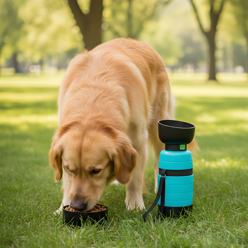 TrailSip │ 3 in 1 Travel Water Bottle & Food Container for Dogs