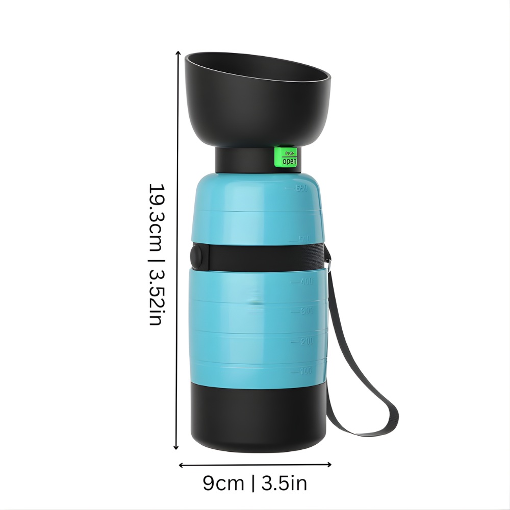 TrailSip │ 3 in 1 Travel Water Bottle & Food Container for Dogs