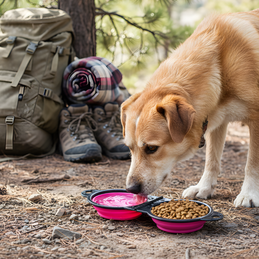 TravelTails │ 2 in 1 Foldable Pet Bowl