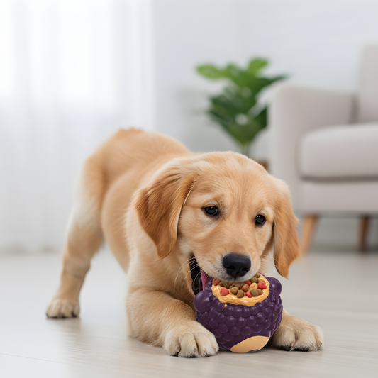 TreatBear │ Textured Dog Treat Dispensing Chew Toy