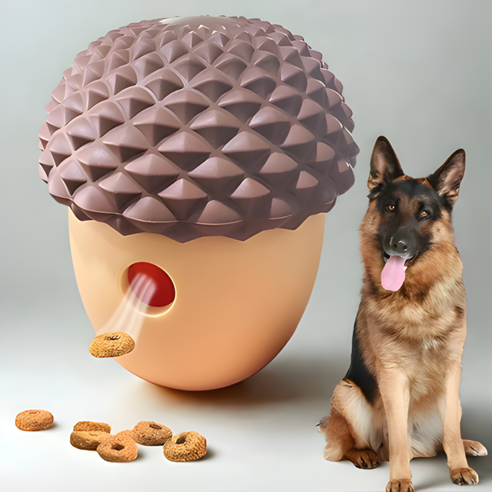 TreatOak │ Interactive Acorn Dog Feeder Toy