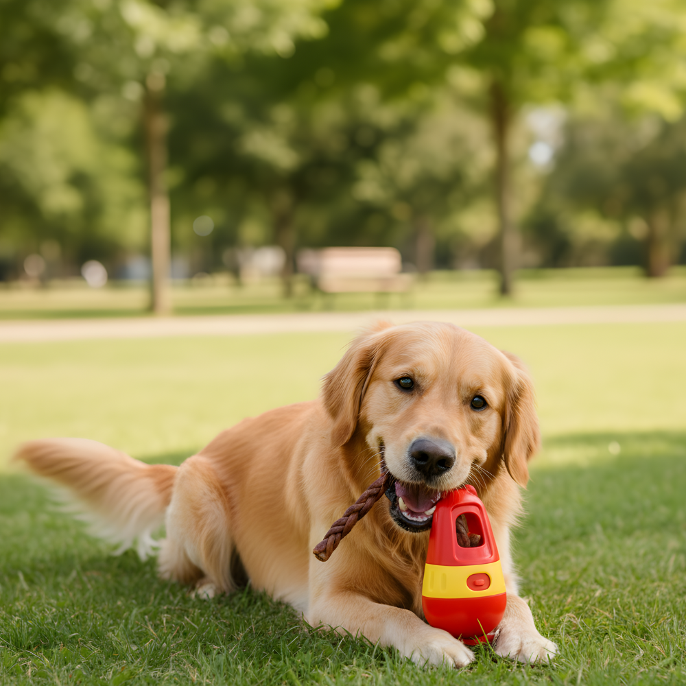 TreatTumbler │ Rolling Puzzle Snack Dispenser Dog Toy