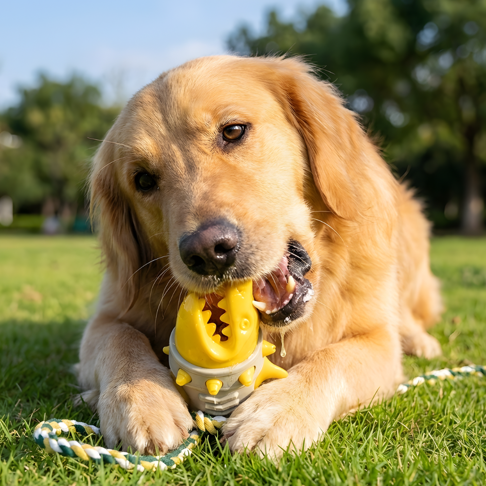 TugFin │ Shark Treat Dispensing Dental Chew Toy