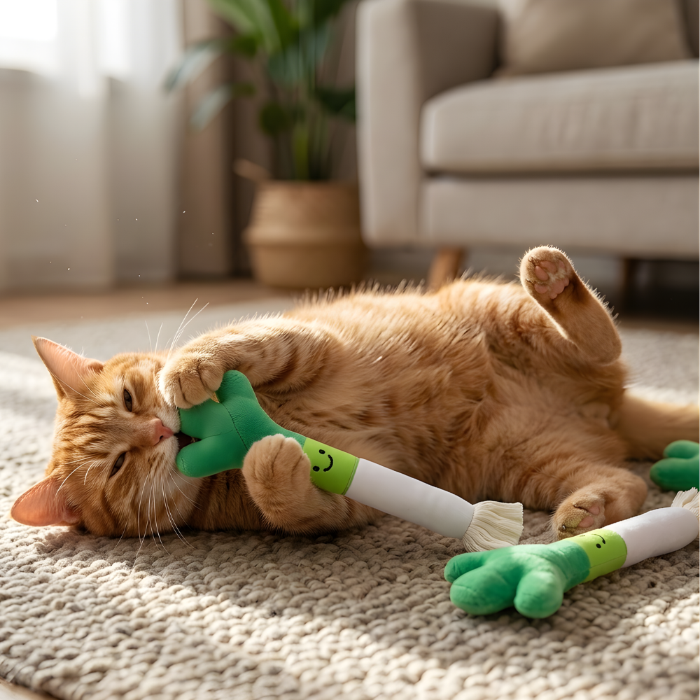 VeggieTug │ Plush Interactive Cat Toy (3-Pack)