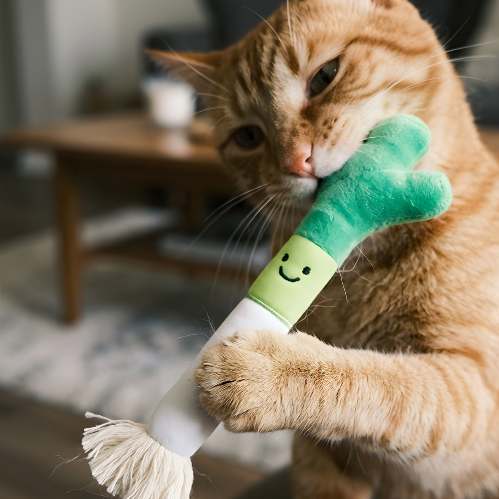 VeggieTug │ Plush Interactive Cat Toy (3-Pack)
