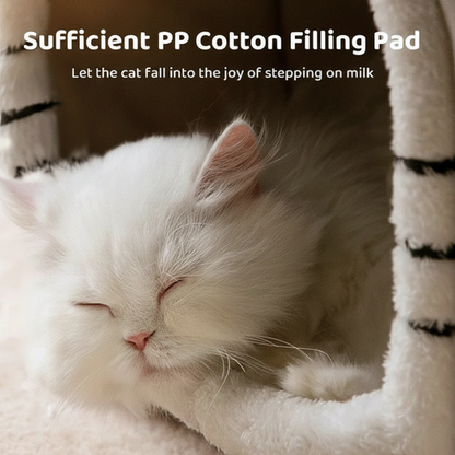 WhiskerHome │ Cozy Cushion Cat Tent Bed