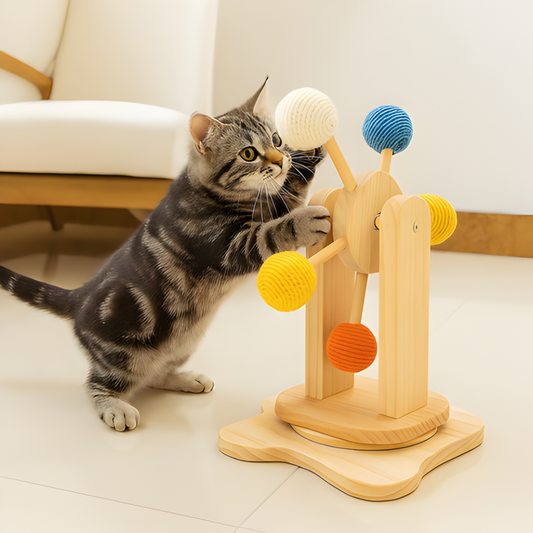 WhiskerWheel │ Cat Rotating Scratch Toy