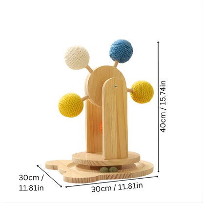 WhiskerWheel │ Cat Rotating Scratch Toy