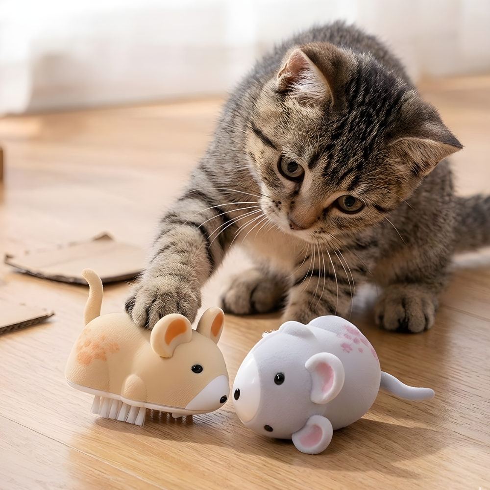 WiggleScout │ Moving Plush Cat Toy (2-Pack)