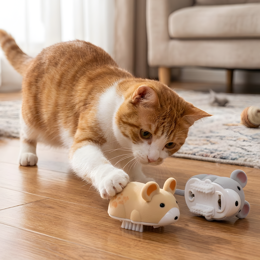 WiggleScout │ Moving Plush Cat Toy (2-Pack)