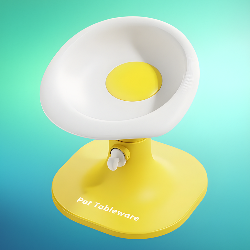 YolkRise │ Adjustable Ergonomic Cat Feeding Bowl for Clean Comfortable Meals